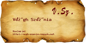 Végh Szénia névjegykártya